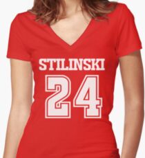 Stiles Stilinski Lacrosse Jersey - Back Women's Fitted V-Neck T-Shirt