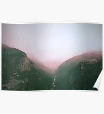 Fog in the Yosemite Park Poster