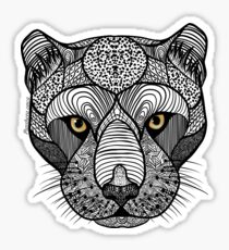 Pegatina Panther, Panthera onca, Zen Tangle
