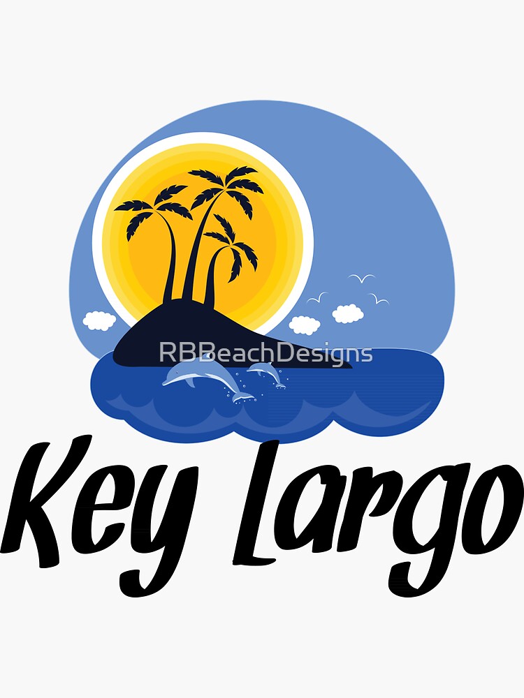 "Key Largo Florida" Sticker by RBBeachDesigns Redbubble