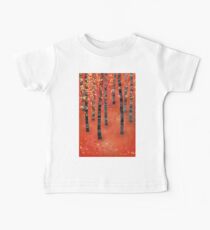 Birches - Autumn Woodland Abstract Landscape Baby Tee