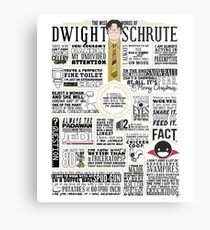 The Wise Words of Dwight Schrute (Light Tee) Metal Print