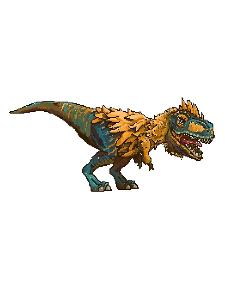 t rex pixel game