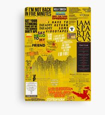 39 Favourite Film Quotes Canvas Print