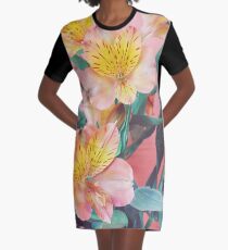 Spring Bouquet Graphic T-Shirt Dress