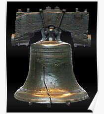LIBERTY BELL, on black Poster