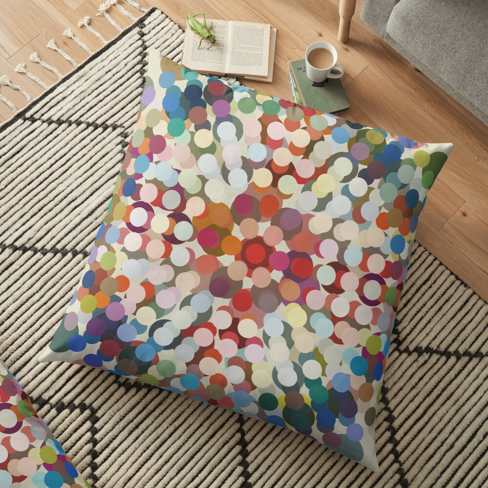 Rainbow Union on WHITE Floor Pillow