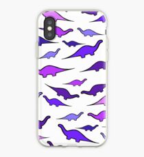 Dinosaurs (shades of purple) iPhone Case