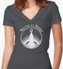 Bioshock Welcome To Rapture Women's Fitted V-Neck T-Shirt