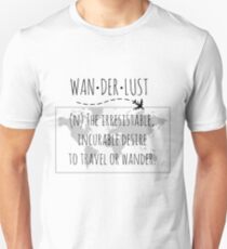 Wanderlust Tipography - Definition des Wörterbuchs Slim Fit T-Shirt