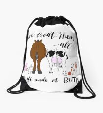Veterinarians - no if ands or butts about it Drawstring Bag