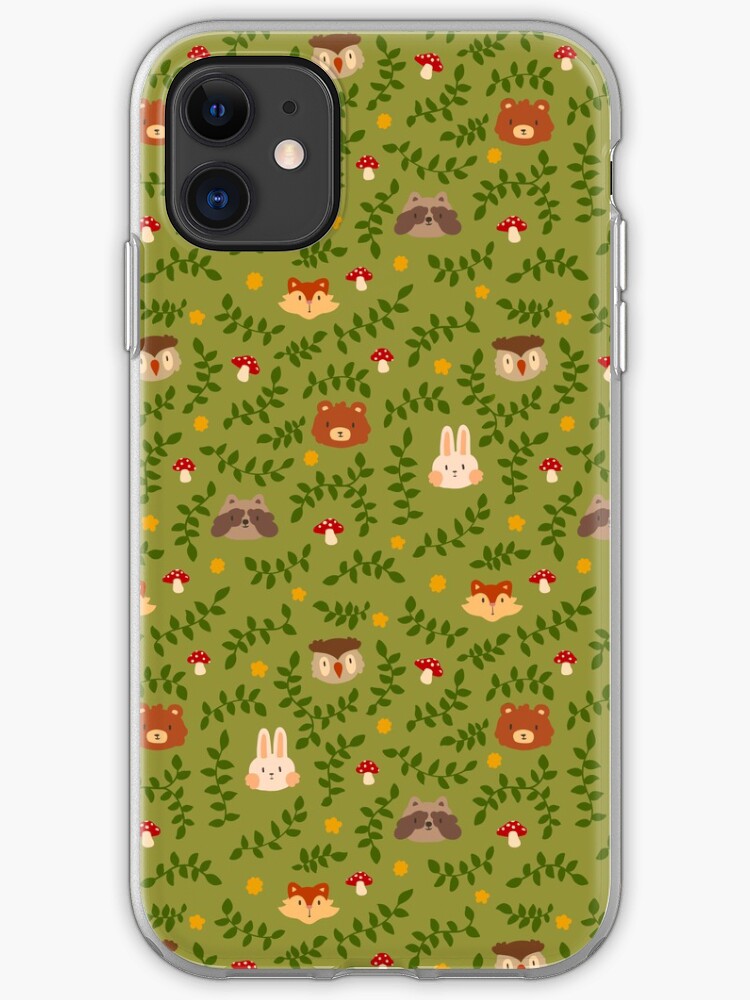 Emerald forest. Seamless pattern with trees iPhone 11 case Emerald forest. Seamless pattern with trees iPhone 11 case