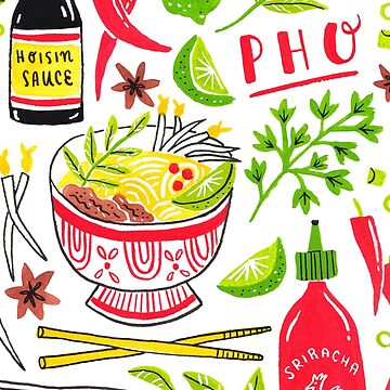 Vietnamese Pho Soup Sriracha Tote Bag for Sale by Van Huynh