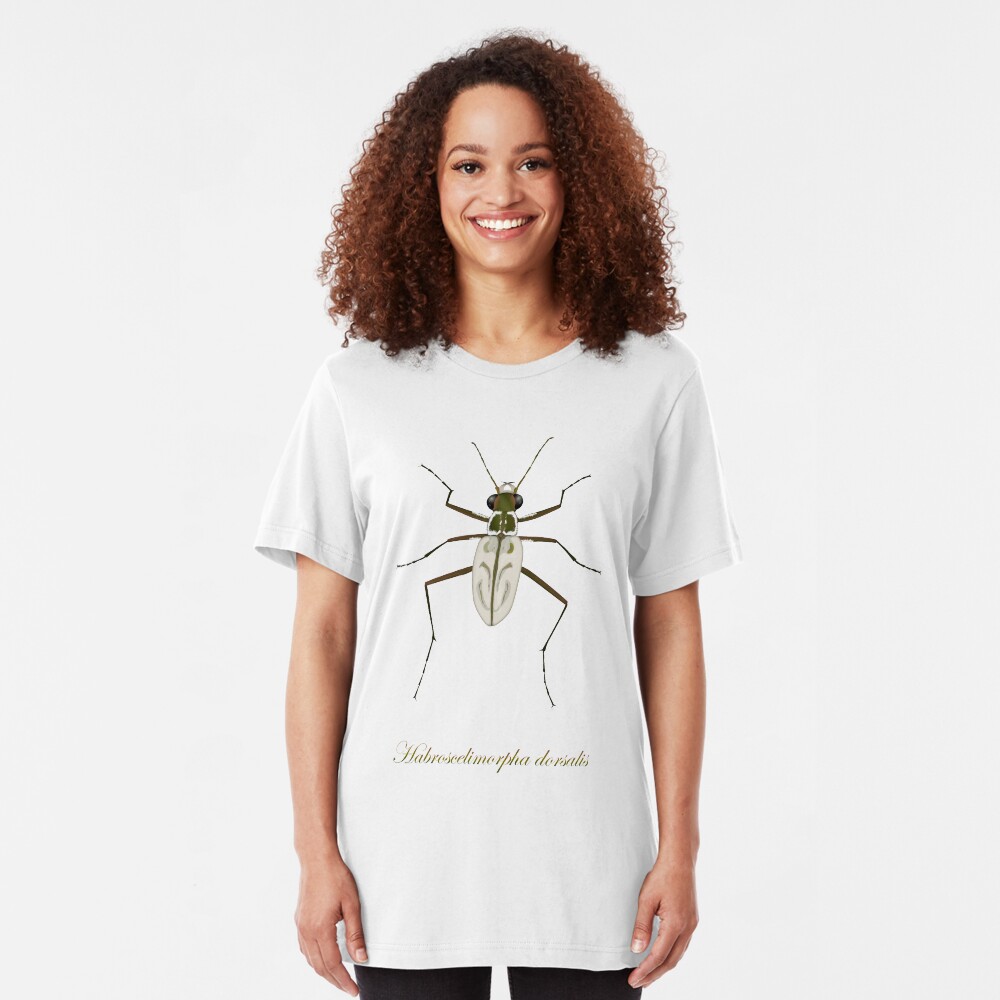 Northeastern Beach tiger beetle, Habroscelimorpha dorsalis Slim Fit T-Shirt