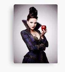 Regina Mills as The Evil Queen with apple Canvas Print