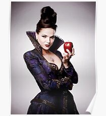 Regina Mills as The Evil Queen with apple Poster