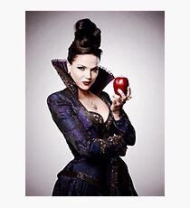 Regina Mills as The Evil Queen with apple Photographic Print