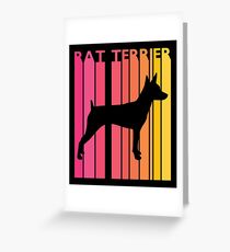 Rat Terrier Shirt Vintage Dog Tee Rat Terrier Dog Lover Gift Greeting Card