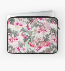 Regenbogen-Fuchsien-Blumenmuster - mit Grau Laptoptasche