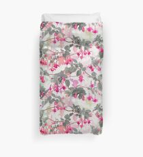 Regenbogen-Fuchsien-Blumenmuster - mit Grau Bettbezug