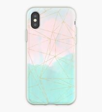 Abstraktes und goldenes Dreieckdesign des Aquarells iPhone-Hülle & Cover