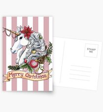 Weihnachts-Einhorn Postkarten