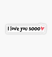Ich liebe dich 3000 Transparenter Sticker