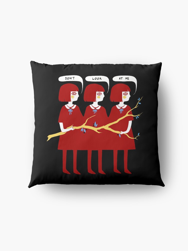 Alternate view of don't look at me i don't like it Floor Pillow