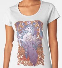 Camiseta premium de cuello ancho Lady Amalthea - El último unicornio