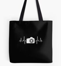 Camera Heartbeat Photographer T-Shirt Tote Bag
