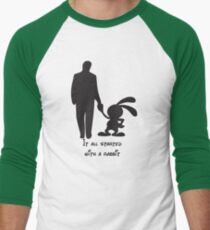 It all started with a rabbit. Men's Baseball ¾ T-Shirt