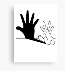 Kaninchen Handschatten Leinwanddruck
