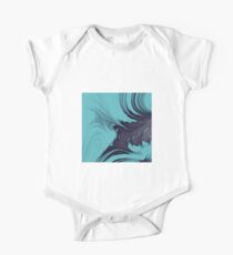 Teal Marble Short Sleeve Baby One-Piece