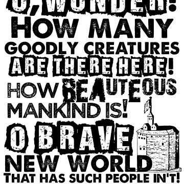 Artwork thumbnail, The Tempest Brave New World Quote by incognitagal