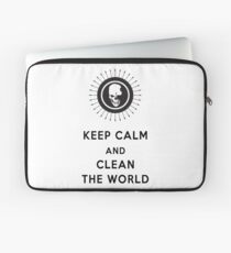 Funda para portátil keep calm and clean the world DN