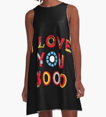 Ich liebe dich 3000 v2 A-Linien Kleid