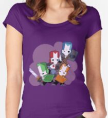 Castle Crashers Pixelart Women's Fitted Scoop T-Shirt