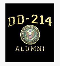 Lámina fotográfica Camisa del Ejército del EE. UU. Alumni Hero Veteran DD214 T Shirt