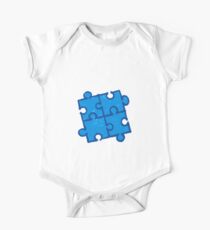 Autism Awareness Blue Short Sleeve Baby One-Piece