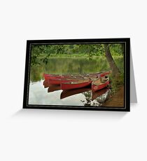Canoes at Rest Clinton, NJ Greeting Card