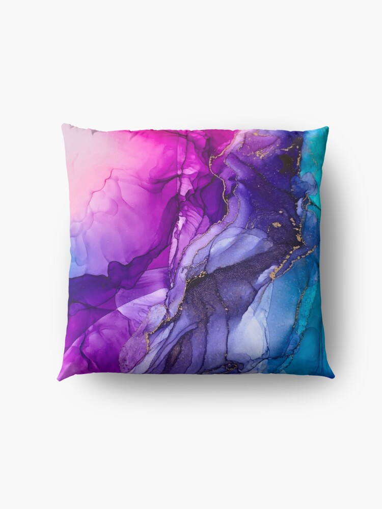 Alternate view of Abstract Vibrant Rainbow Ombre Floor Pillow