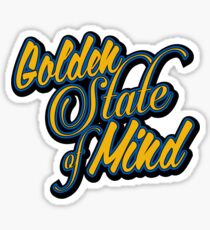 Golden State of Mind Script Sticker