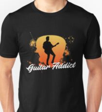 Camiseta ajustada Adicto a la guitarra de regalo