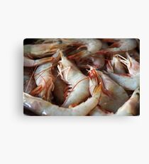 Raw Prawns Canvas Print