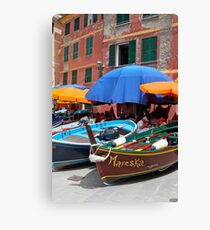 Vernazza Boats Canvas Print
