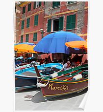 Vernazza Boats Poster
