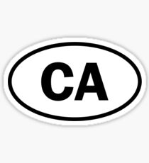 California - CA - oval sticker Sticker