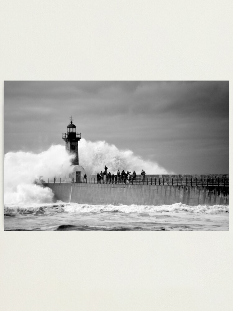 Alternate view of Lighthouse in a storm Photographic Print