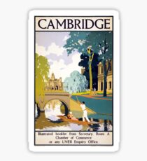Pegatina Cambridge Vintage Travel Poster restaurado