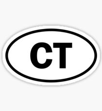 Connecticut - CT - oval sticker Sticker